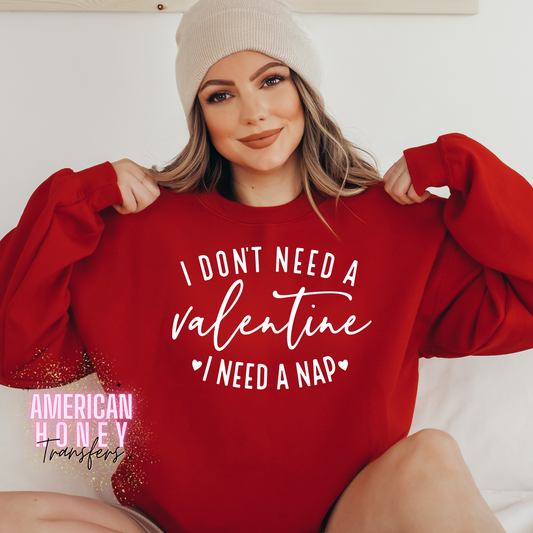 I NEED A NAP VALENTINE (SCREEN PRINT)