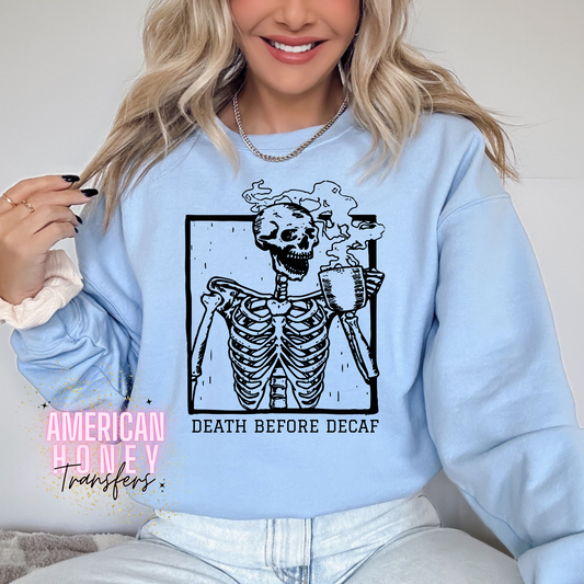 DEATH BEFORE DECAF (SCREEN PRINT)