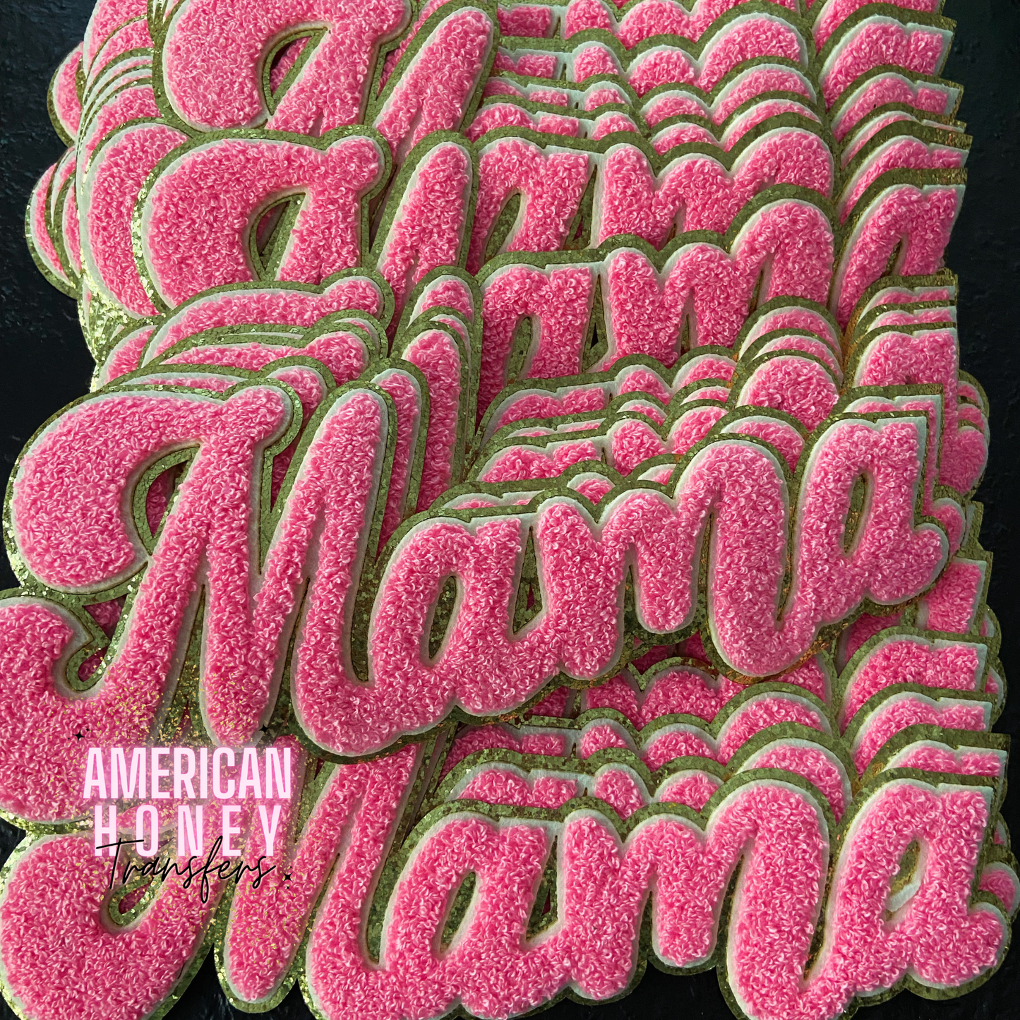 MAMA CHENILLE PATCH - LIGHT PINK