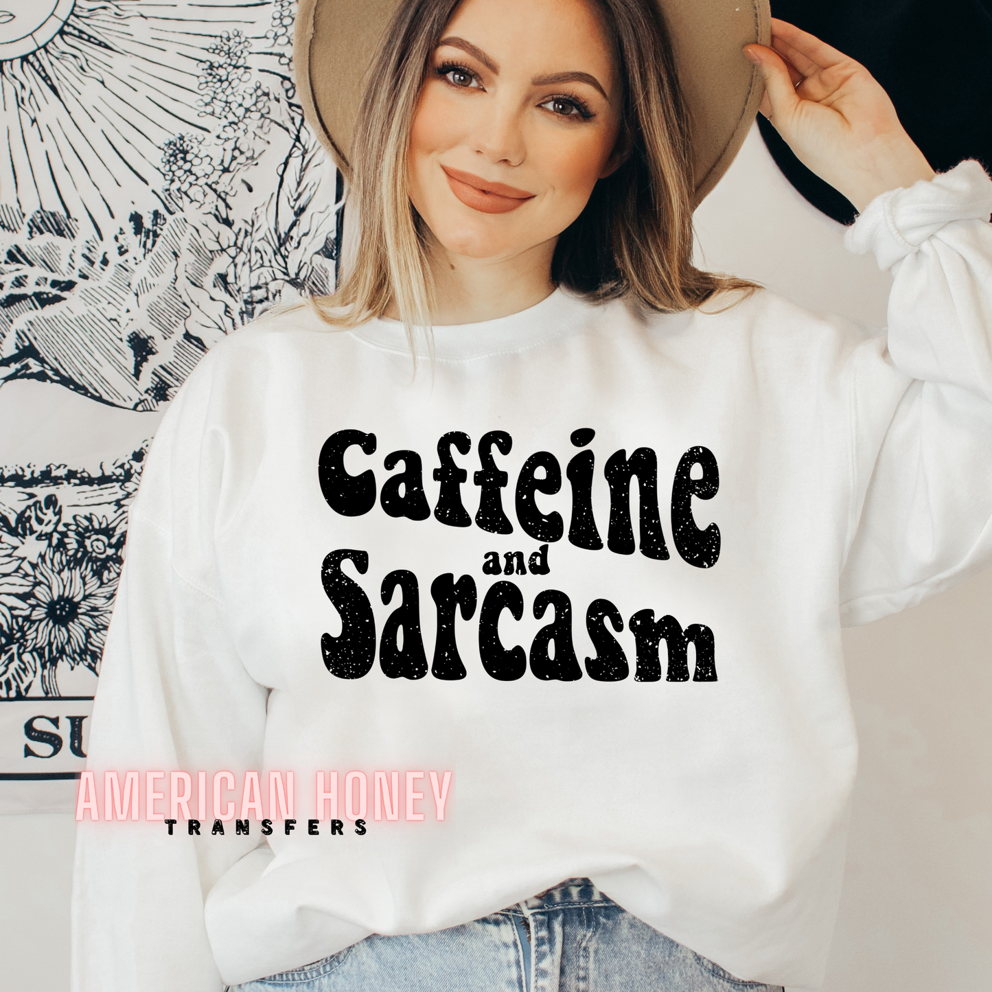 CAFFEINE AND SARCASM (SCREEN PRINT)