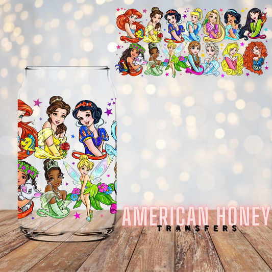 PRINCESSES - 16 OZ. PREMIUM UV DTF CUP WRAP