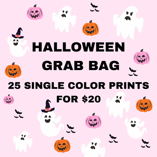 HALLOWEEN GRAB BAG (SINGLE COLOR SCREEN PRINTS)